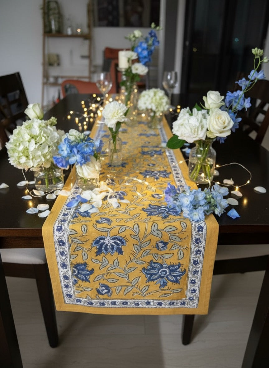 Sunlit Azure Table Runner